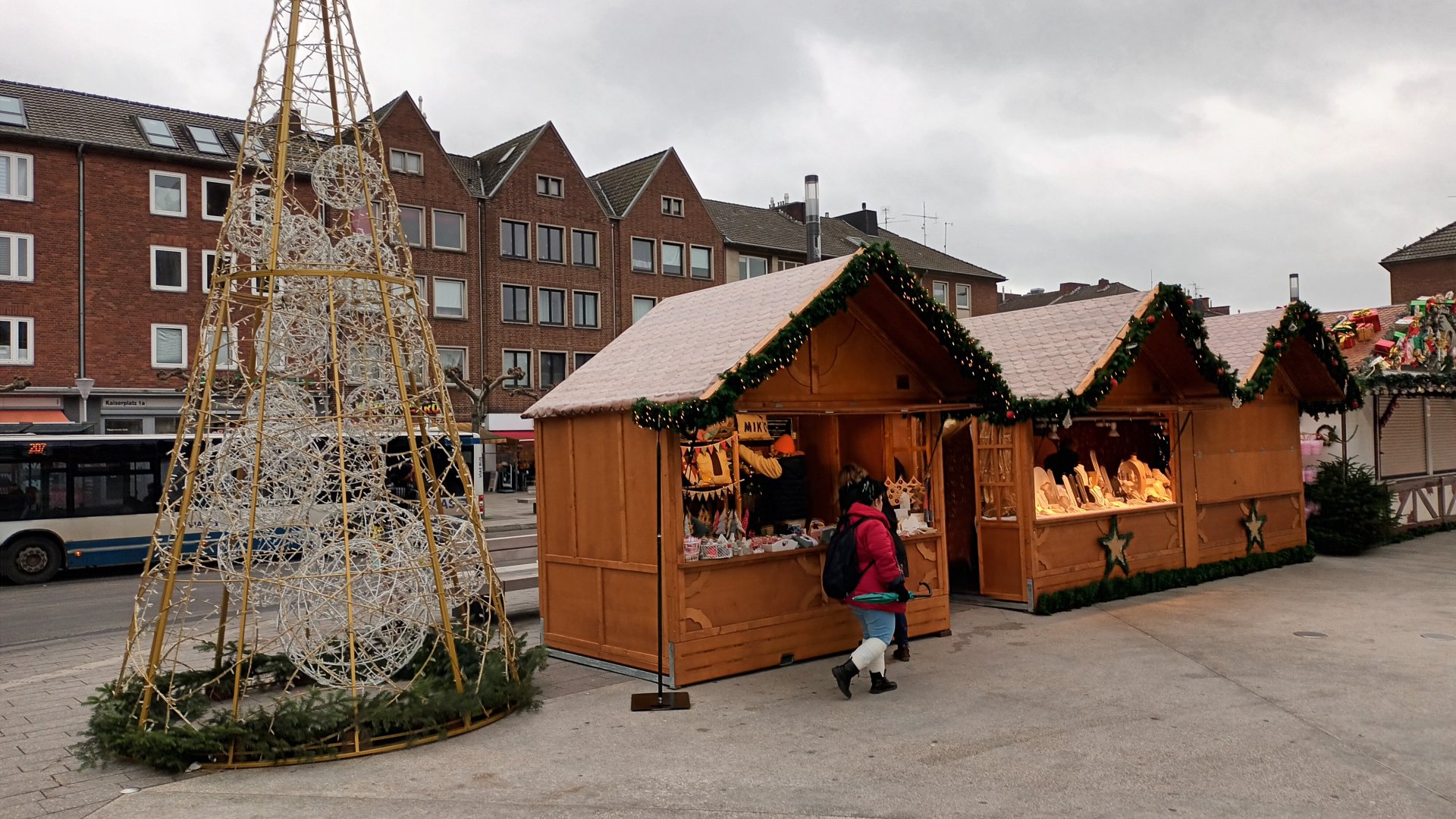 Die Sozialhütte auf dem Weihnachtsmarkt
