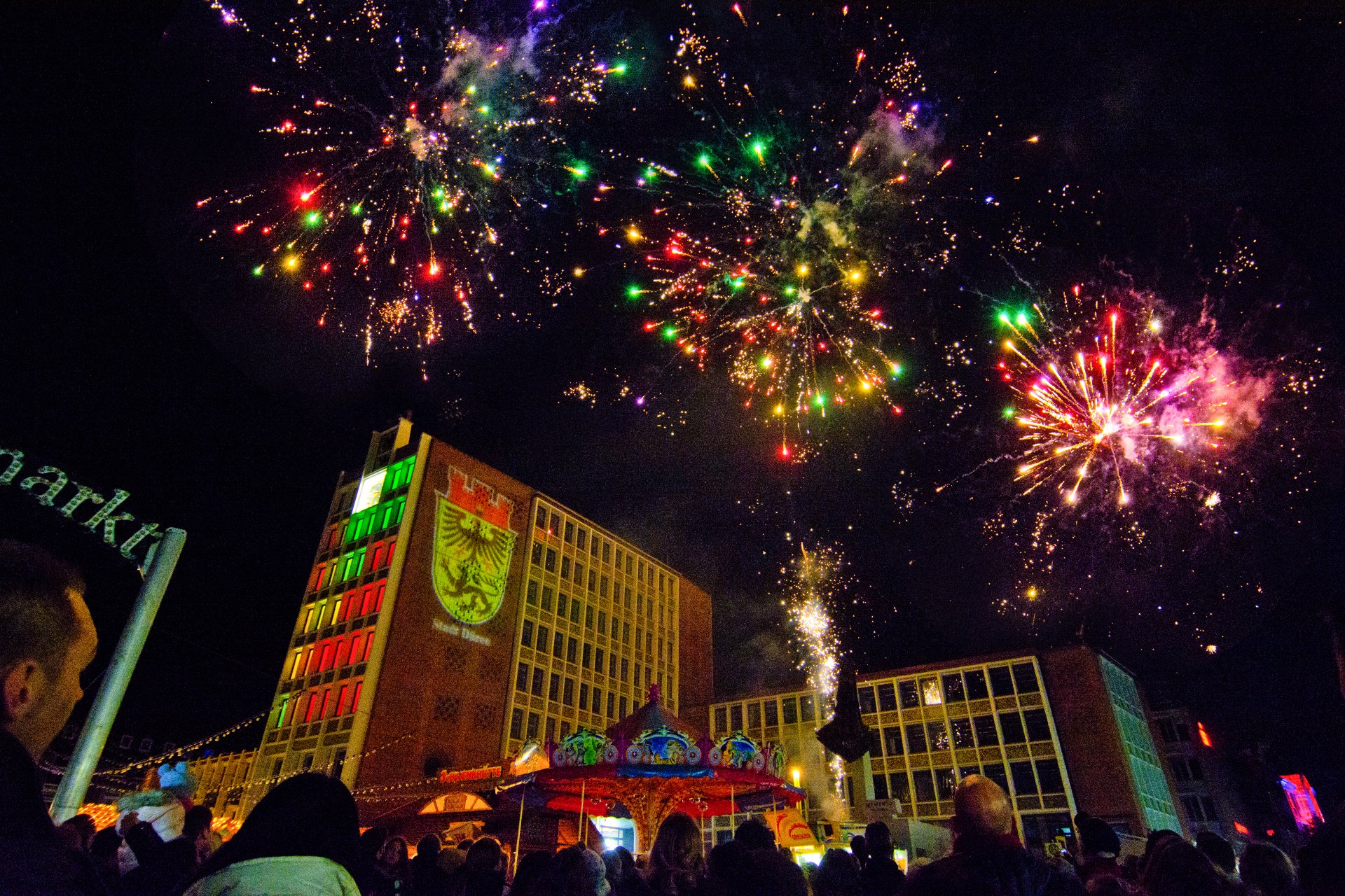 Leuchtendes Rathaus