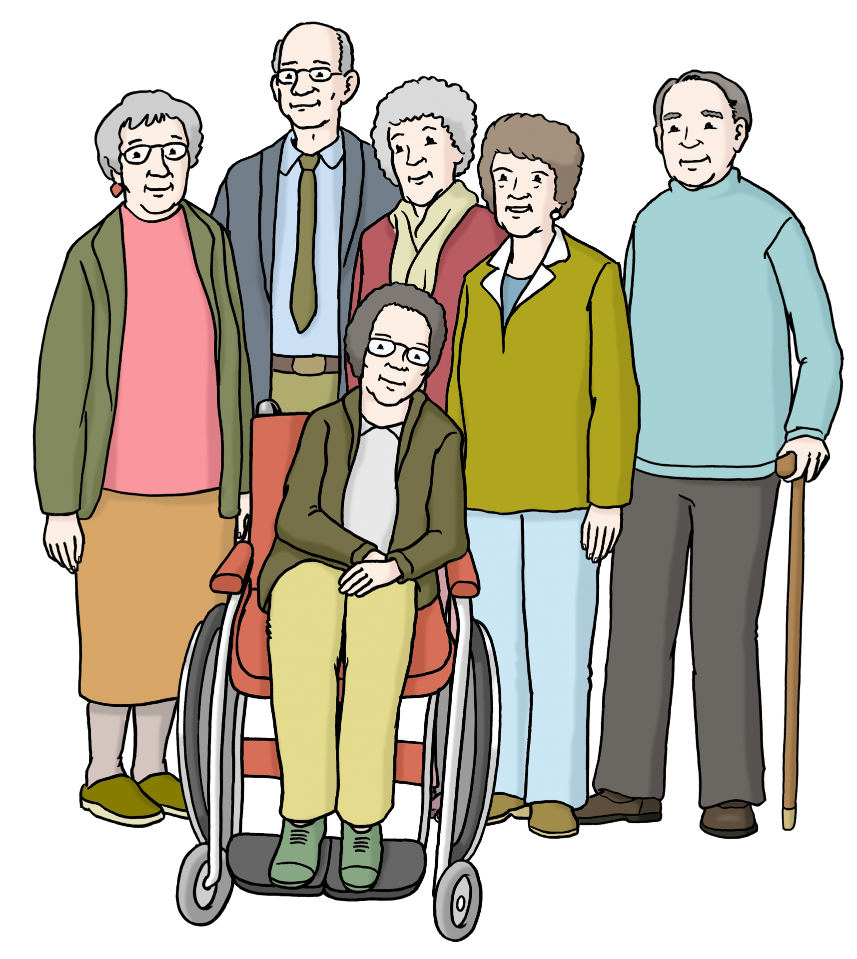 Eine Gruppe älterer Menschen